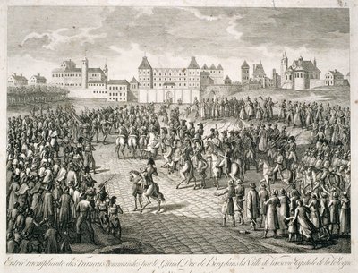 Triumphant Entry of the French into Warsaw in 1806 under the Command of Grand Duke Berg, 1810 by Pierre Adrien Le Beau